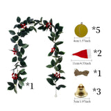 Christmas DIY Vine Garland Green Christmas Decoration for Home Holiday Party Style C