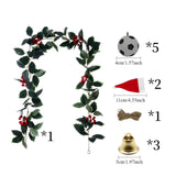 Christmas DIY Vine Garland Green Christmas Decoration for Home Holiday Party Style D