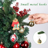 120Pcs Christmas Ornament Hooks Iron for Lanterns Christmas Tree Decorations Gold