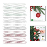 120Pcs Christmas Ornament Hooks Iron for Lanterns Christmas Tree Decorations Silver Green Red