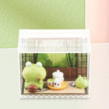 Resin Statues Animal Sculptures Indoor Bedroom Desk Miniature Frog Figurines with Tea Pot