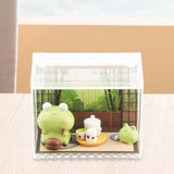 Resin Statues Animal Sculptures Indoor Bedroom Desk Miniature Frog Figurines with Tea Pot