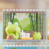 Resin Statues Animal Sculptures Indoor Bedroom Desk Miniature Frog Figurines with Tea Pot