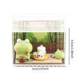 Resin Statues Animal Sculptures Indoor Bedroom Desk Miniature Frog Figurines with Tea Pot