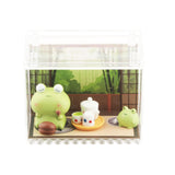 Resin Statues Animal Sculptures Indoor Bedroom Desk Miniature Frog Figurines with Tea Pot