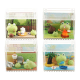 Resin Statues Animal Sculptures Indoor Bedroom Desk Miniature Frog Figurines with Tea Pot