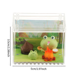 Resin Statues Animal Sculptures Indoor Bedroom Desk Miniature Frog Figurines with Fire