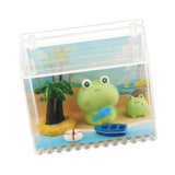 Resin Statues Animal Sculptures Indoor Bedroom Desk Miniature Frog Figurines with Boat