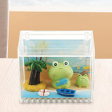 Resin Statues Animal Sculptures Indoor Bedroom Desk Miniature Frog Figurines with Boat