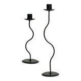 Metal Candlestick Taper Candle Holder Versatile for Wedding Reception Sturdy 8.8x24cm