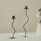 Metal Candlestick Taper Candle Holder Versatile for Wedding Reception Sturdy 8.8x24cm