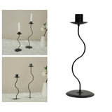 Metal Candlestick Taper Candle Holder Versatile for Wedding Reception Sturdy 8.8x24cm