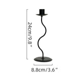 Metal Candlestick Taper Candle Holder Versatile for Wedding Reception Sturdy 8.8x24cm