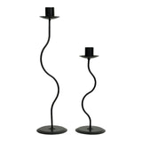 Metal Candlestick Taper Candle Holder Versatile for Wedding Reception Sturdy 8.8x24cm