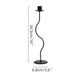 Metal Candlestick Taper Candle Holder Versatile for Wedding Reception Sturdy 8.8x34.5cm