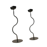 2 Pieces Candle Holder Metal Candlestick for Living Room Dinner Thanksgiving