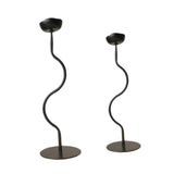 2 Pieces Candle Holder Metal Candlestick for Living Room Dinner Thanksgiving