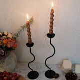 2 Pieces Candle Holder Metal Candlestick for Living Room Dinner Thanksgiving