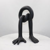 Hand Foot Abstract Sculpture Art Crafts for Bedroom Living Room Dining Table Black