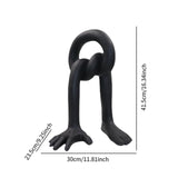 Hand Foot Abstract Sculpture Art Crafts for Bedroom Living Room Dining Table Black