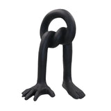 Hand Foot Abstract Sculpture Art Crafts for Bedroom Living Room Dining Table Black