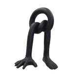 Hand Foot Abstract Sculpture Art Crafts for Bedroom Living Room Dining Table Black