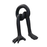 Hand Foot Abstract Sculpture Art Crafts for Bedroom Living Room Dining Table Black