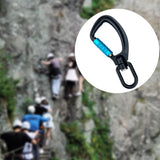 Carabiner Clip Snap Hook with Swivel Ring for Traveling Sturdy Quick Release Black