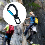 Carabiner Clip Snap Hook with Swivel Ring for Traveling Sturdy Quick Release Black