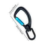 Carabiner Clip Snap Hook with Swivel Ring for Traveling Sturdy Quick Release Black