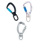 Carabiner Clip Snap Hook with Swivel Ring for Traveling Sturdy Quick Release Black