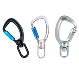 Carabiner Clip Snap Hook with Swivel Ring for Traveling Sturdy Quick Release Black