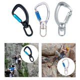 Carabiner Clip Snap Hook with Swivel Ring for Traveling Sturdy Quick Release Black