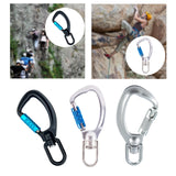 Carabiner Clip Snap Hook with Swivel Ring for Traveling Sturdy Quick Release Black