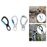 Carabiner Clip Snap Hook with Swivel Ring for Traveling Sturdy Quick Release Black