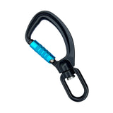 Carabiner Clip Snap Hook with Swivel Ring for Traveling Sturdy Quick Release Black