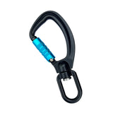 Carabiner Clip Snap Hook with Swivel Ring for Traveling Sturdy Quick Release Black