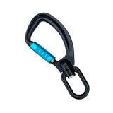 Carabiner Clip Snap Hook with Swivel Ring for Traveling Sturdy Quick Release Black