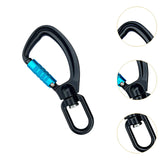 Carabiner Clip Snap Hook with Swivel Ring for Traveling Sturdy Quick Release Black