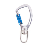 Carabiner Clip Snap Hook with Swivel Ring for Traveling Sturdy Quick Release Silvery Blue