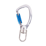 Carabiner Clip Snap Hook with Swivel Ring for Traveling Sturdy Quick Release Silvery Blue