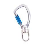 Carabiner Clip Snap Hook with Swivel Ring for Traveling Sturdy Quick Release Silvery Blue