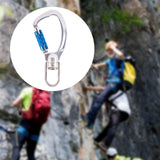 Carabiner Clip Snap Hook with Swivel Ring for Traveling Sturdy Quick Release Silvery Blue