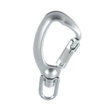 Carabiner Clip Snap Hook with Swivel Ring for Traveling Sturdy Quick Release Silvery