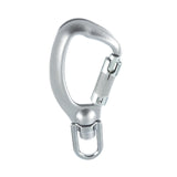 Carabiner Clip Snap Hook with Swivel Ring for Traveling Sturdy Quick Release Silvery