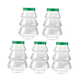 5 Pieces Christmas Tree Candy Jar Cookie Jar for Xmas Festival Party Kitchen Green Lid