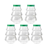 5 Pieces Christmas Tree Candy Jar Cookie Jar for Xmas Festival Party Kitchen Green Lid