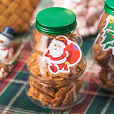 5 Pieces Christmas Tree Candy Jar Cookie Jar for Xmas Festival Party Kitchen Green Lid