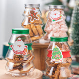 5 Pieces Christmas Tree Candy Jar Cookie Jar for Xmas Festival Party Kitchen Green Lid