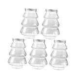 5 Pieces Christmas Tree Candy Jar Cookie Jar for Xmas Festival Party Kitchen Silver Lid